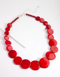 RED POLISHED SHLL NECKLACE - link has visual effect only