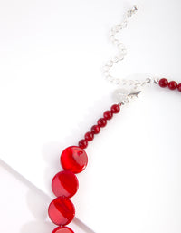 RED POLISHED SHLL NECKLACE - link has visual effect only