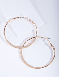 Gold Flat Edge Hoop Earrings - link has visual effect only