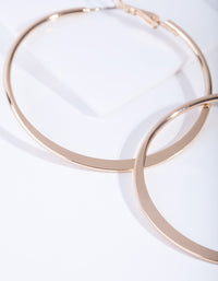 Gold Flat Edge Hoop Earrings - link has visual effect only