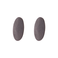 Black Round Textured Earrings - link has visual effect only