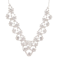 Silver Diamante V Shape Bib Necklace - link has visual effect only