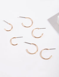 Gold Small Hoop Earring Pack - link has visual effect only