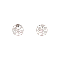 Silver Tree Of Life Stud Earrings - link has visual effect only