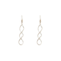 Silver Wave Drop Earrings - link has visual effect only