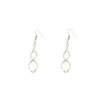 Silver Wave Drop Earrings - link has visual effect only