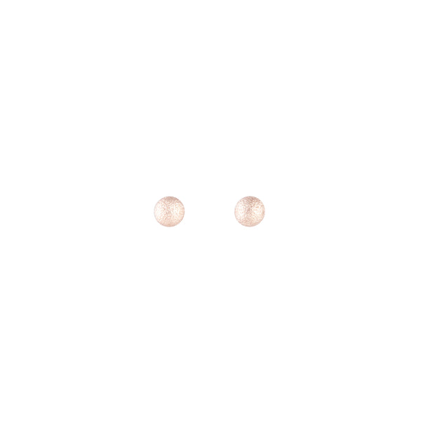 Rose Gold Texture Ball Stud Earrings