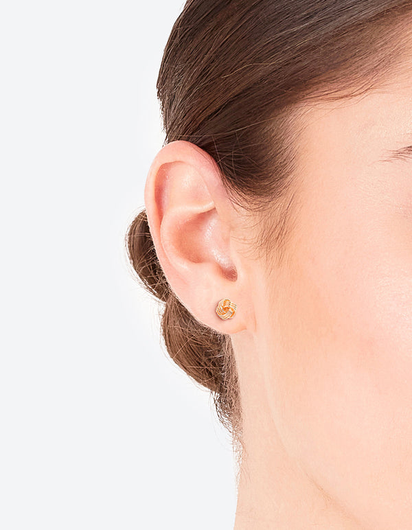 Gold Classic Mini Knot Earrings