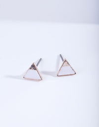 Metallic Tip Triangle Stud Earrings - link has visual effect only