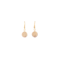 Mixed Metal Double Disc Drop Earrings - link has visual effect only