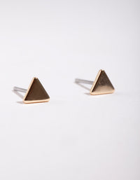 Gold Mini Triangle Stud Earrings - link has visual effect only