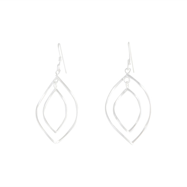 Sterling Silver Layered Twist Earrings