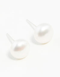 Sterling Silver Freshwater Pearl Stud Earrings - link has visual effect only