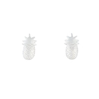 Sterling Silver Pineapple Stud Earrings - link has visual effect only