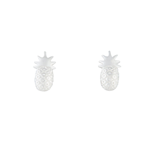 Sterling Silver Pineapple Stud Earrings