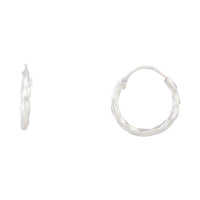 Sterling Silver Twist Hoop Earrings - link has visual effect only