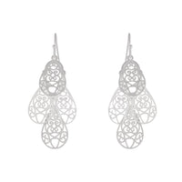 SILVER FILIGREE TEARDROPS Earrings - link has visual effect only