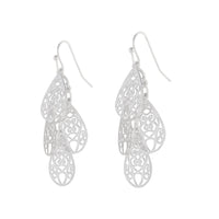 SILVER FILIGREE TEARDROPS Earrings - link has visual effect only