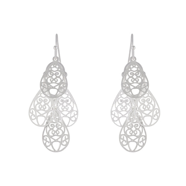 SILVER FILIGREE TEARDROPS Earrings