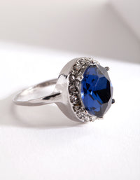 Vintage Blue Diamante Ring - link has visual effect only