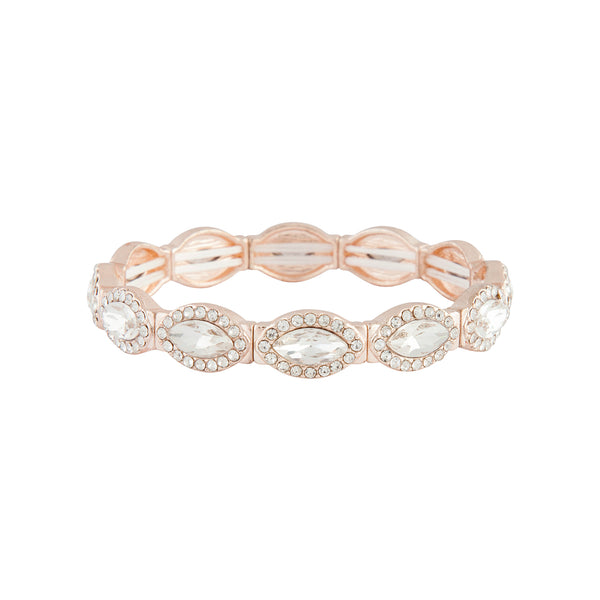 Rose Gold Evil Eye Stretch Bracelet