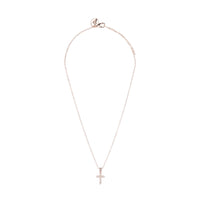 Fine Rose Gold Diamante Cross Necklace - link has visual effect only