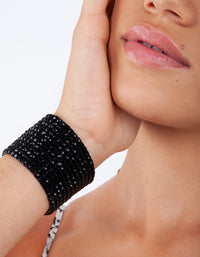 Black Multi Diamante Stretch Bracelet - link has visual effect only