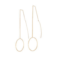 Circle Thread Drop Earrings In Gold - link has visual effect only