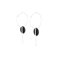 Black Spike & Matte Disc Earrings - link has visual effect only