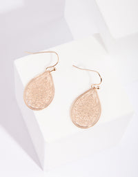 Rose Gold Filigree Lace Tear Drop Earrings - link has visual effect only