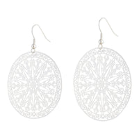 Silver Large Stamp Filigree Disc Earrings - link has visual effect only