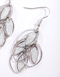 Silver Glitter Layered Earrings - link has visual effect only