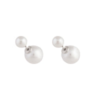 Pearl Ball Sandwich 8MM Stud Earrings - link has visual effect only