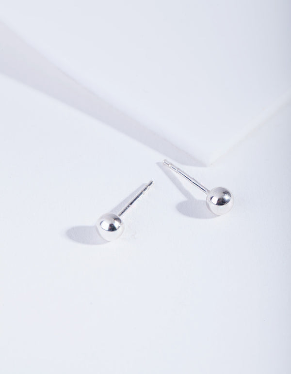 Sterling Silver Mini Ball Stud Earrings