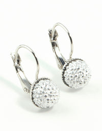 Silver Sparkle Ball Clip Earrings - link has visual effect only