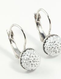 Silver Sparkle Ball Clip Earrings - link has visual effect only