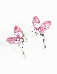 Silver Metal Fairy Stud Earrings - link has visual effect only