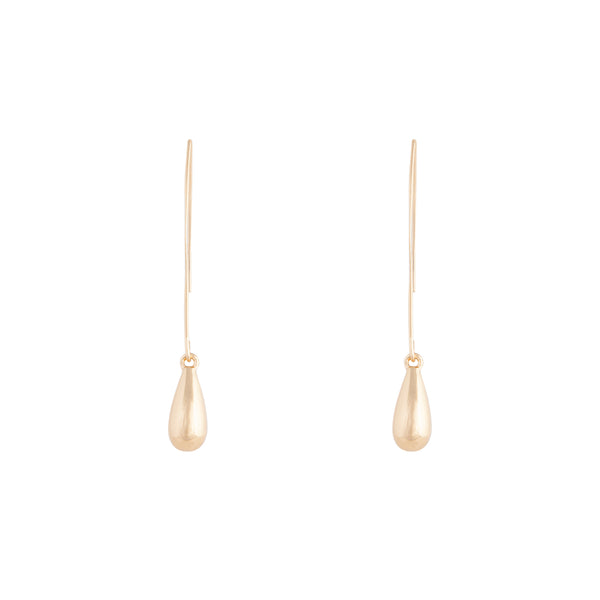 Gold Long Teardrop Earrings