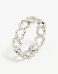 Silver Multi Heart Ring - link has visual effect only