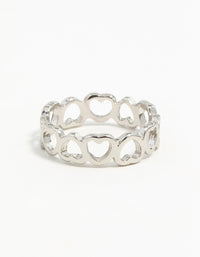 Silver Multi Heart Ring - link has visual effect only