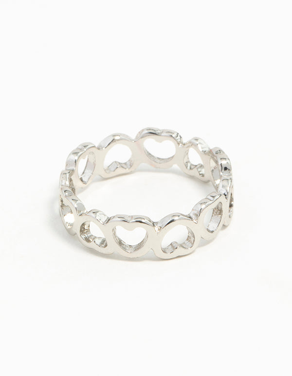 Silver Multi Heart Ring