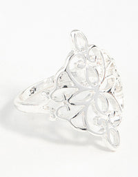 Silver Metal Filigree Ring - link has visual effect only