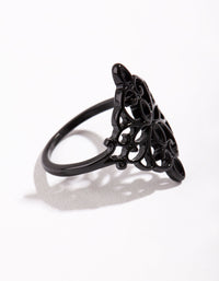 Black Filigree Ring - link has visual effect only