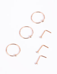 Fine Gold Nose Ring 6-Pack - link has visual effect only