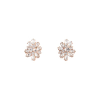 Rose Gold Diamante Cluster Earrings - link has visual effect only