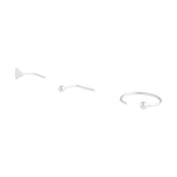 Sterling Silver Bead, Triangle & Nose Ring Pack - link has visual effect only