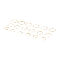 Gold Plain Metal Faux Body Hoops - link has visual effect only