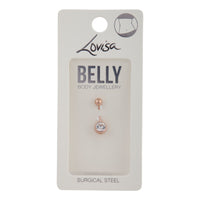 Rose Gold Diamante Belly Bar - link has visual effect only