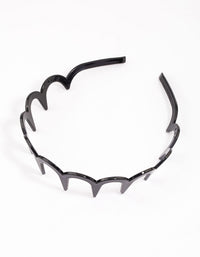 Black Acrylic Wave Headband - link has visual effect only