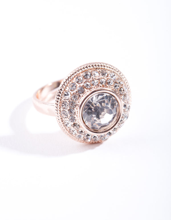 Rose Gold Circle Statement Ring